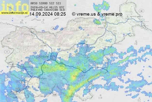 Radarska karta padavin