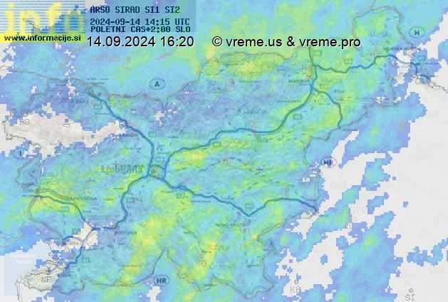 Radarska karta padavin