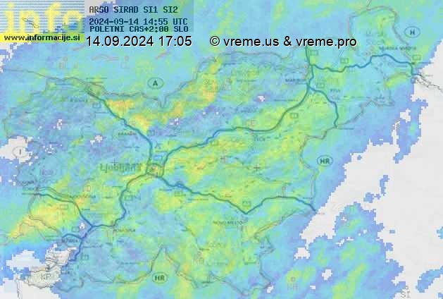 Radarska karta padavin