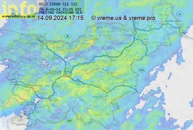 Radarska karta padavin