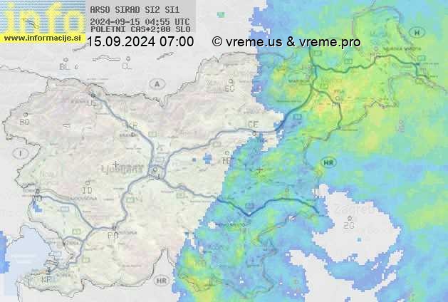 Radarska karta padavin