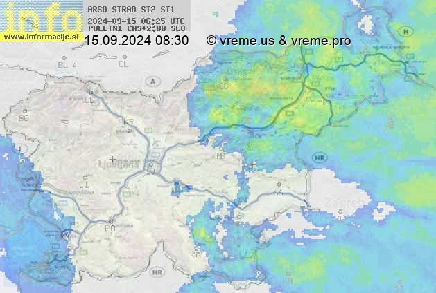 Radarska karta padavin