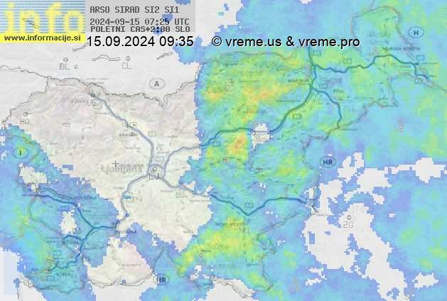 Radarska karta padavin