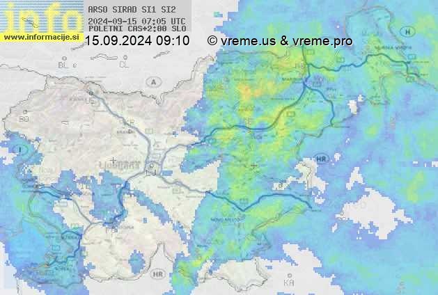 Radarska karta padavin