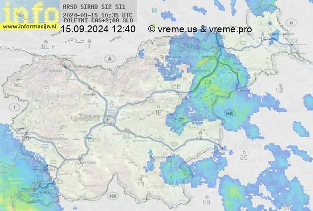 Radarska karta padavin