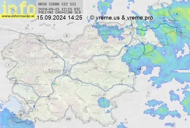 Radarska karta padavin