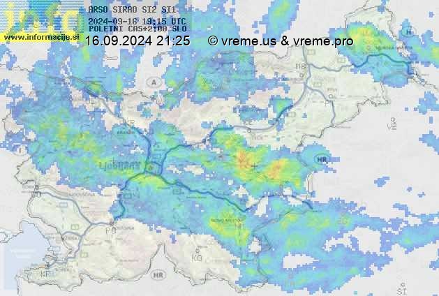 Radarska karta padavin