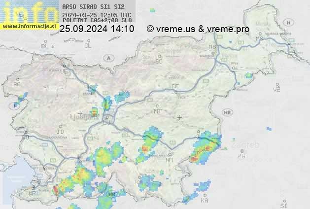 Radarska karta padavin