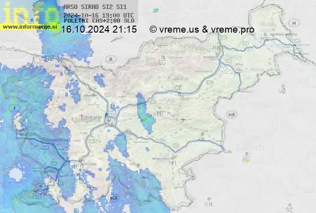 Radarska karta padavin