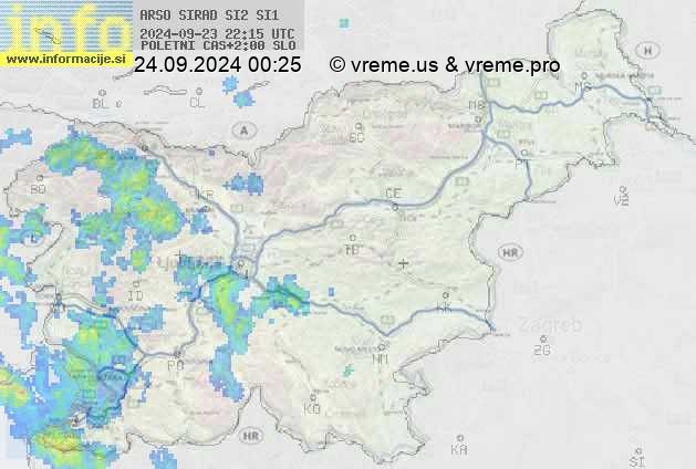 Radarska karta padavin