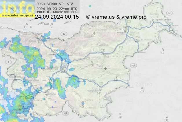 Radarska karta padavin