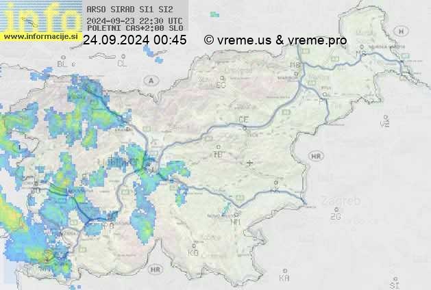 Radarska karta padavin