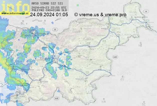 Radarska karta padavin