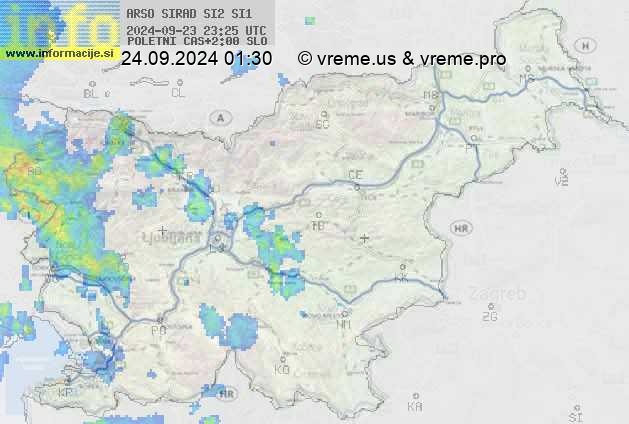 Radarska karta padavin