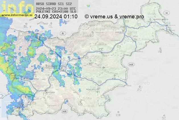 Radarska karta padavin