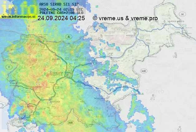 Radarska karta padavin