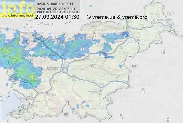 Radarska karta padavin