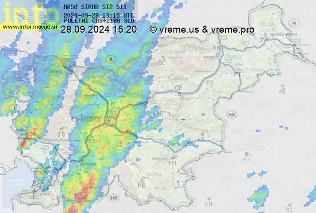 Radarska karta padavin