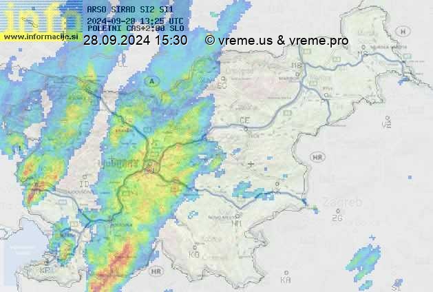 Radarska karta padavin