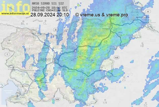 Radarska karta padavin