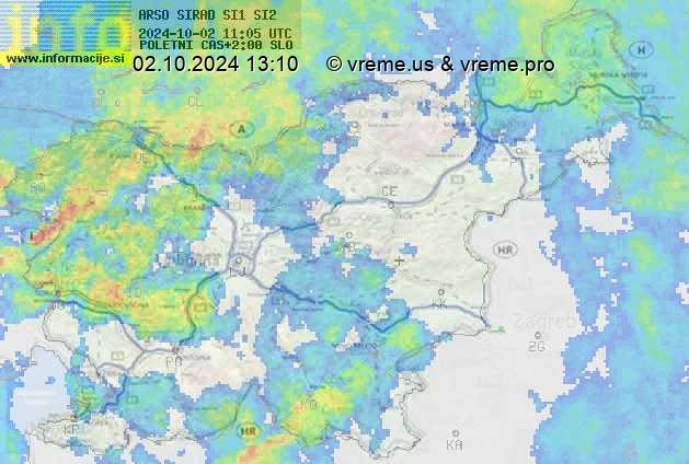 Radarska karta padavin