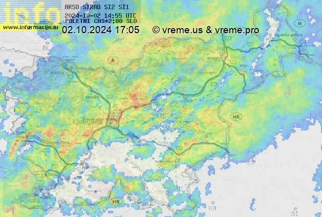 Radarska karta padavin