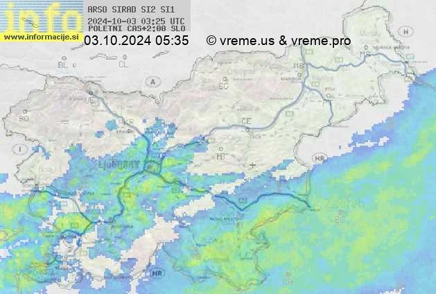 Radarska karta padavin