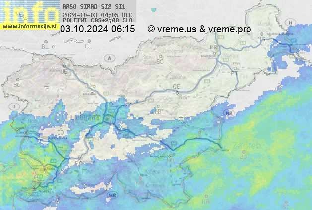 Radarska karta padavin