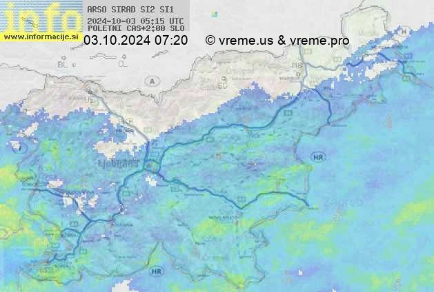 Radarska karta padavin