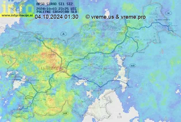 Radarska karta padavin