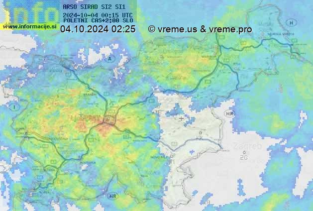 Radarska karta padavin