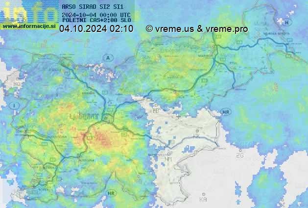 Radarska karta padavin