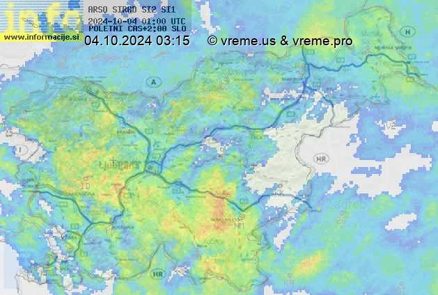 Radarska karta padavin