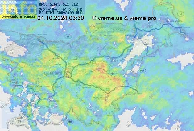 Radarska karta padavin