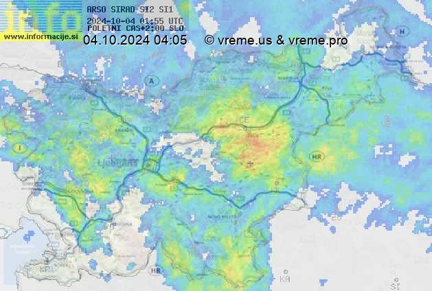 Radarska karta padavin