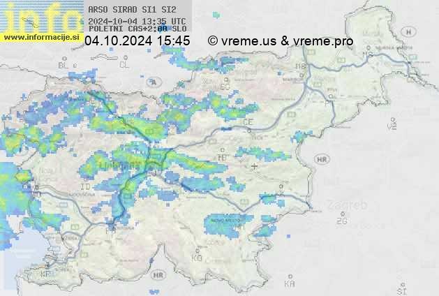 Radarska karta padavin