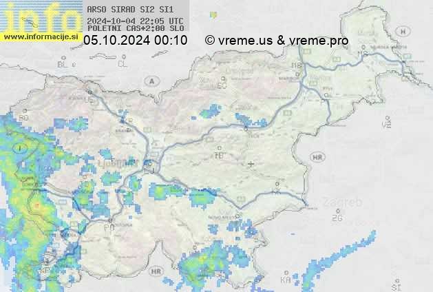 Radarska karta padavin