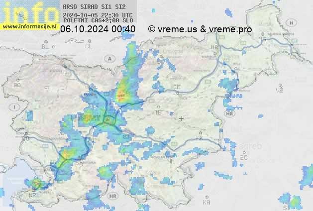 Radarska karta padavin