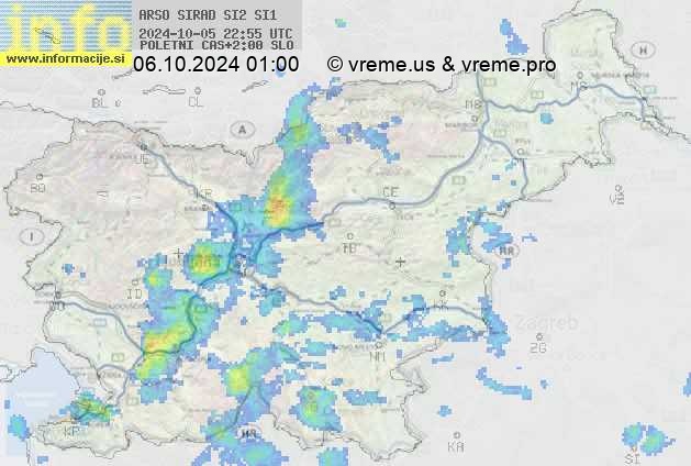 Radarska karta padavin