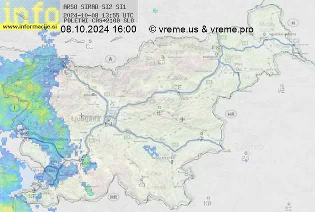 Radarska karta padavin