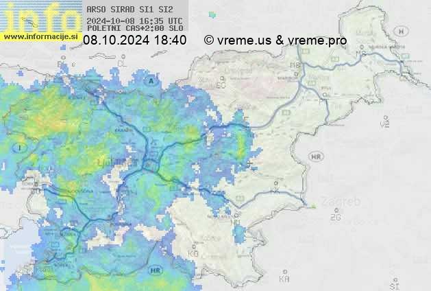 Radarska karta padavin