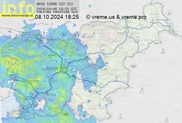 Radarska karta padavin