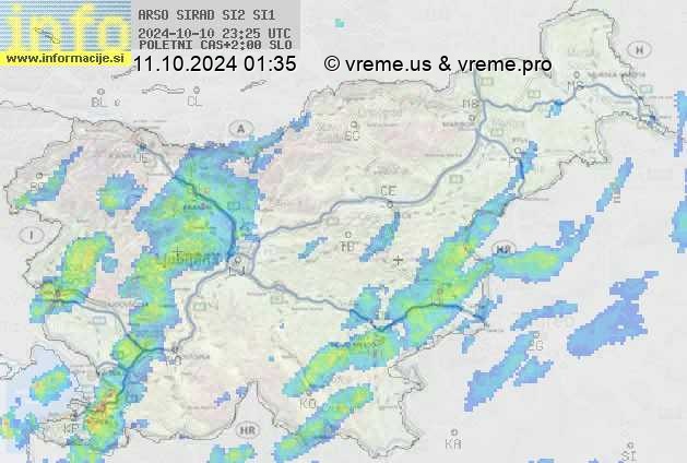 Radarska karta padavin