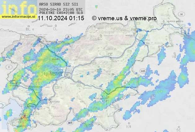 Radarska karta padavin