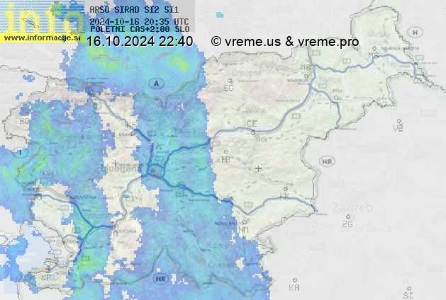 Radarska karta padavin