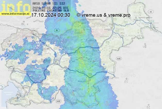 Radarska karta padavin