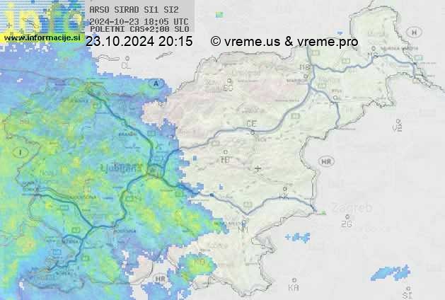 Radarska karta padavin