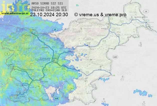 Radarska karta padavin