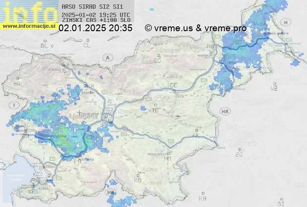 Radarska karta padavin