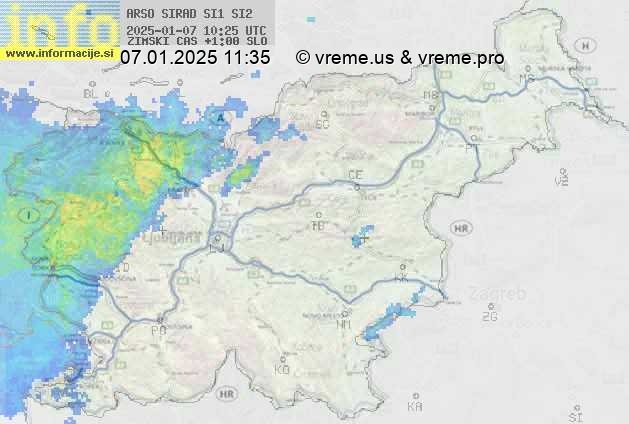 Radarska karta padavin